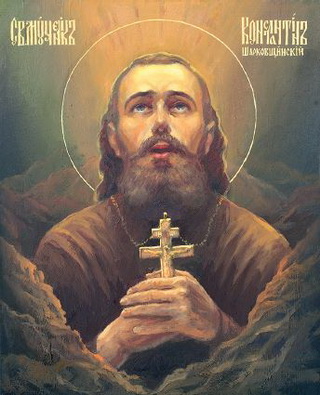 13-Священномученик Константин Жданов. Икона 2011 года. Художник В. Ф. Крук